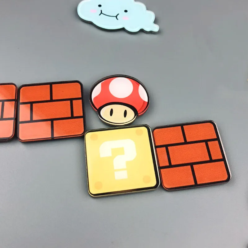 1/12 Pcs Super Mario Fridge Sticker Child Student Birthday Gift Fridge Sticker Message Sticker Sticker Home Decoration