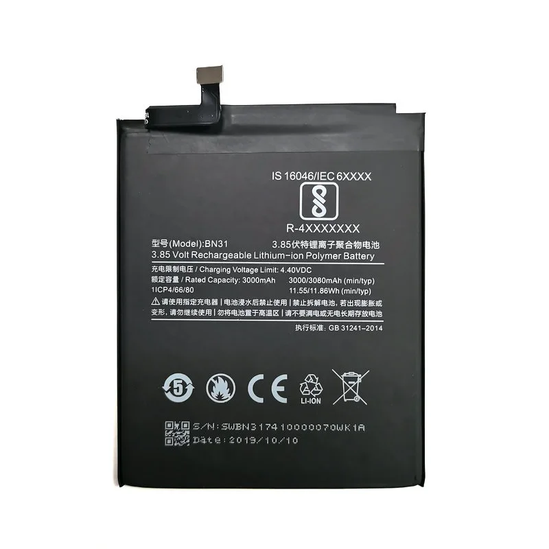 Реальные 3000/3080 мА/ч BN31 аккумулятор + отвертка инструменты запасные части для Xiaomi Mi