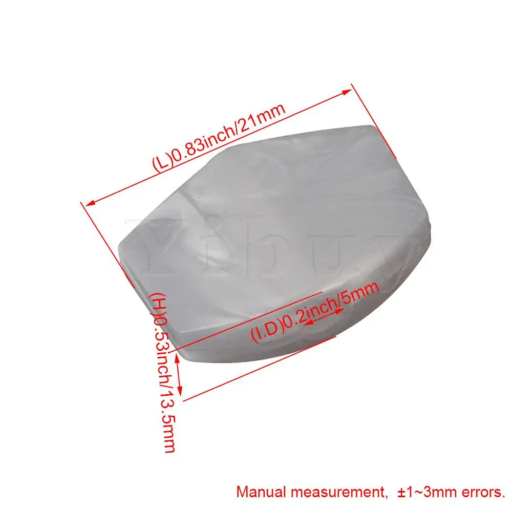 Универсальный гитарный тюнер Yibuy с белыми жемчужинами квадратными кнопками