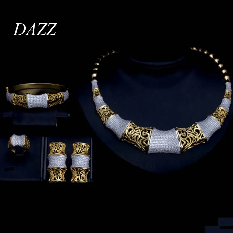 Dazz Дубай 2 цвета роскошные женские нигерийские Свадебные ювелирные изделия