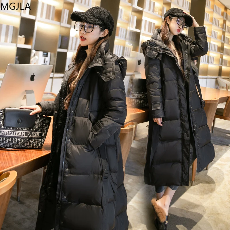 

Thick Extra-long Down Jacket 2020 New Women's Winter Mid-length Long Over The Knee White Duck Down To The Ankle Coat Women