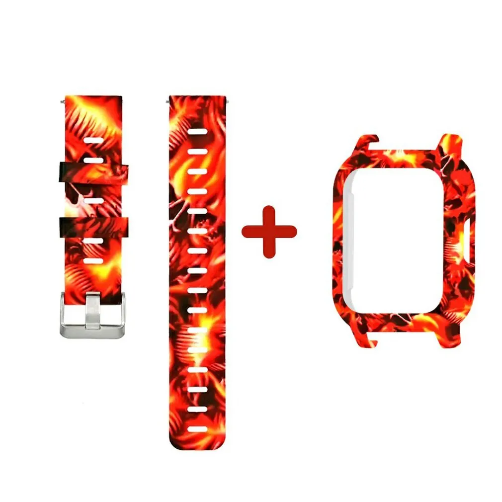 

Watch Strap Protective Case Cover Set For Haylou LS02 Individual Color Painting Replacement Watch Accessories