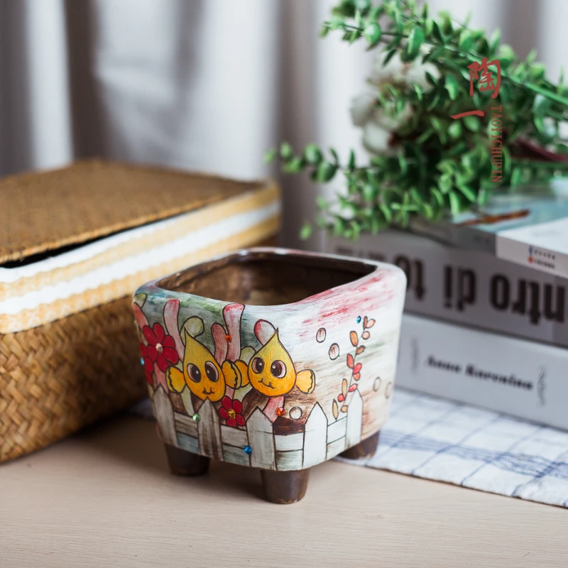 Корейский стиль глазурованная надпись сироты шероховатая тонкая фотография