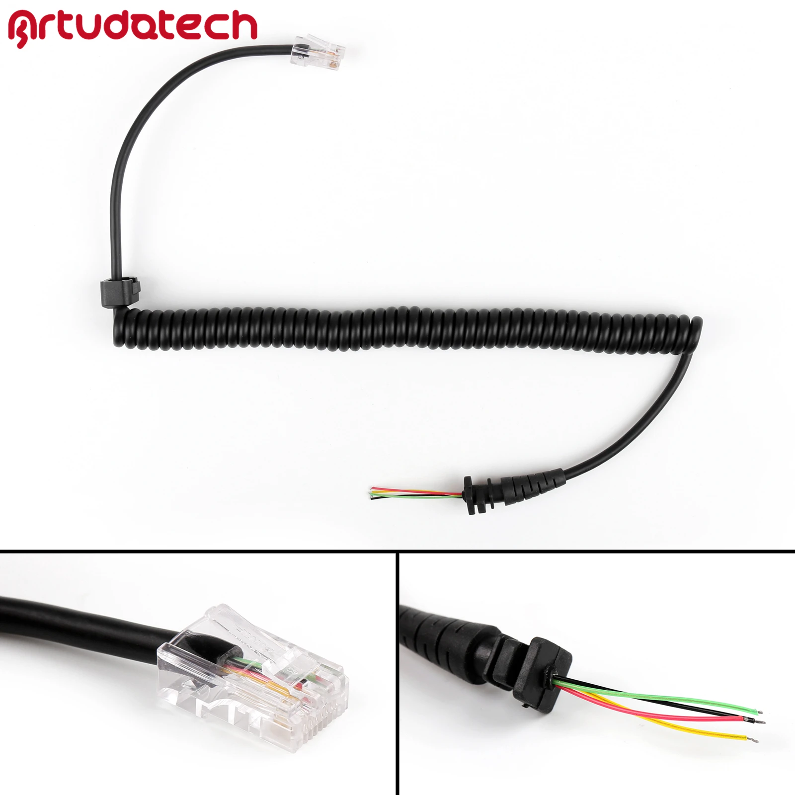 Artudatech 8PIN 4 провода Динамик микрофонный кабель Линия для Motorola GM950 GM300 BMW ICOM KENWOOD TM