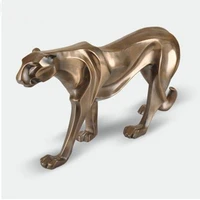2022 european style cheetah statue crafts creative home office dining table wine cabinet decoration ornaments