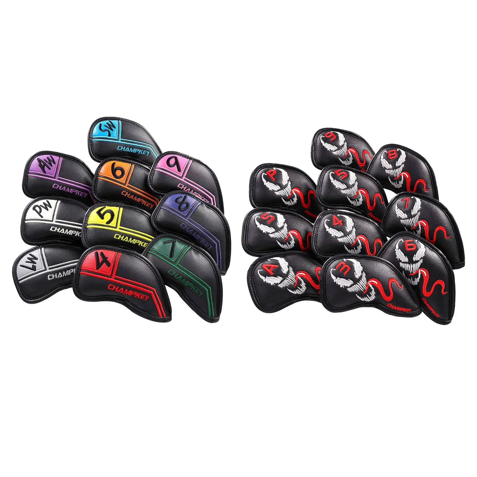 

10 шт./набор, разноцветные чехлы для гольфа