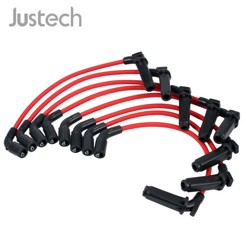8 шт. свечей зажигания Justech для Buick Rainer Cadillac Chevy GMC|Набор кабелей зажигания| |