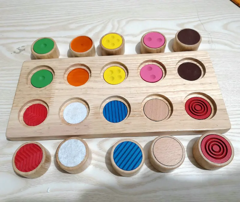 Montessori детские игрушки деревянные блоки Форма Объединенная доска памяти ощущение