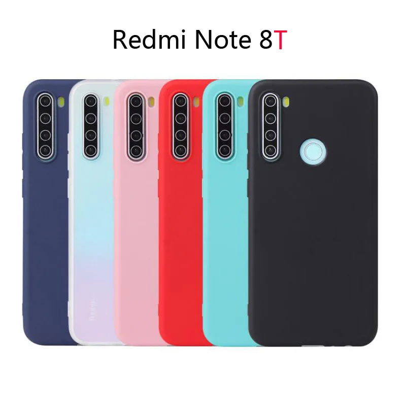 Чехол для Redmi Note 8 T Мягкий Силиконовый ТПУ чехол Матовые чехлы карамельных цветов