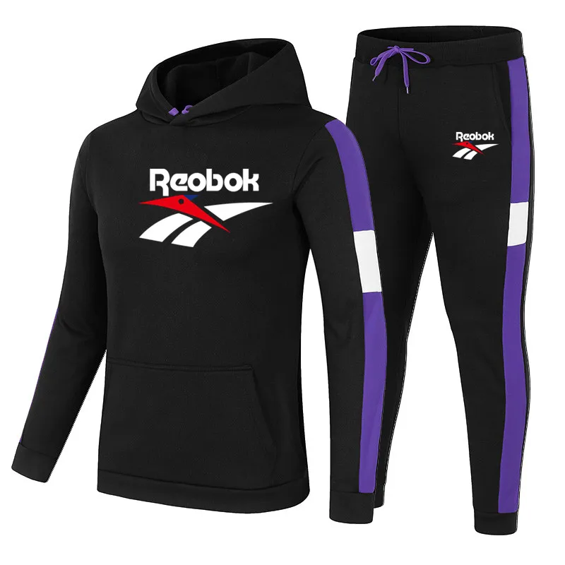 Мужской спортивный костюм в стиле пэчворк на осень и зиму мужская повседневная