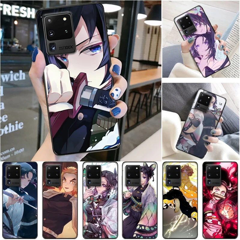 

Demon Slayer Kamado Nezuko Agatsuma Zenitsu Kamado Tanjirou Kimetsu No Yaiba Phone Case For Samsung Galaxy S20 Ultra FE Coque
