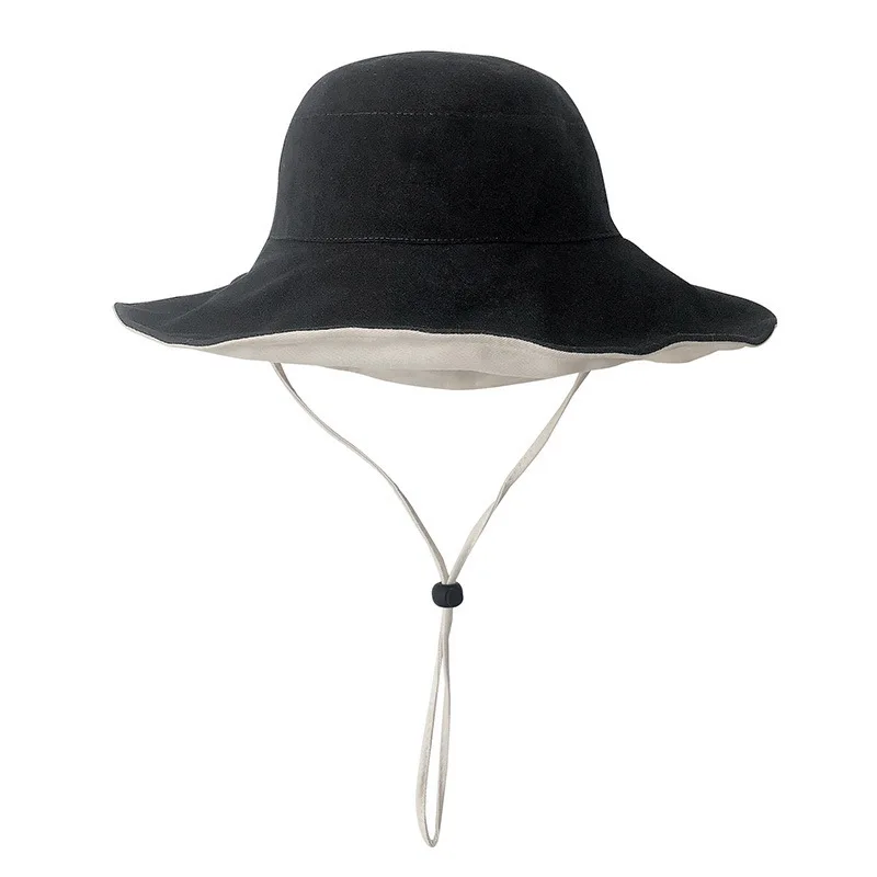 

Fashion Female Hat Sunscreen Fisherman Summer Double-sided Wild Big Brim Sun Japanese Style Cover Face Stall