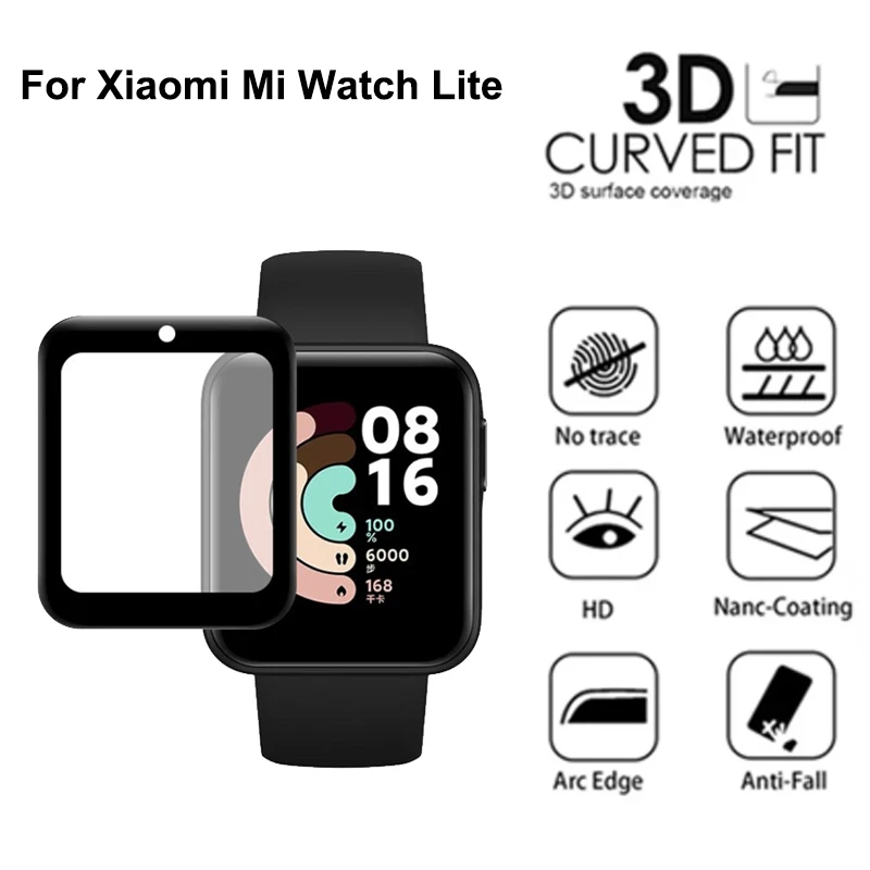 

Screen Protective Soft Film For Xiaomi Mi Watch Lite 3D Curved Edge Film Protection For Xiaomi Watch Full Cover Smart Watch