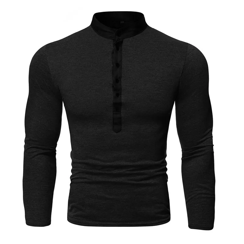 Футболка с длинными рукавами Осенняя Новая мужская поддельная двухсекционная