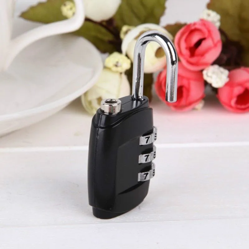

Padlock 3 Dial Digit Password Combination Password Lock Suitcase Luggage Metal Code Lock Mini Coded Keyed Anti-Theft Locks