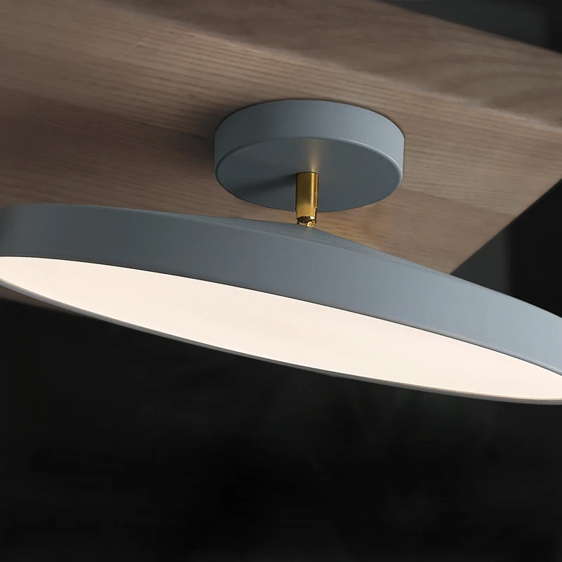 $37.50 Nordic Macaron Influencer Ceiling Lamp For Living Room Bedroom Home Decor Remote Control Aluminum Ultra-thin Lighting Luminaire