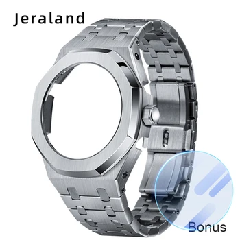 4th GA2100/2110 Generation Watchbands Octagonal Full  Metal Case Band with Crown for Jeraland Modification 316 Stainless Steel