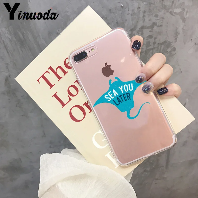 Уникальный Модный чехол Yinuoda с изображением животных manta ray для iPhone 8 7 6 6S Plus X XS MAX 5 5S