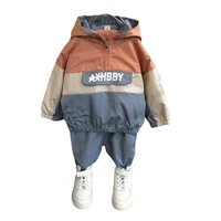 new toddler boys clothing set spring autumn children sports hooded clothes sets baby boy splice shirts pants clothes suits 2 8y