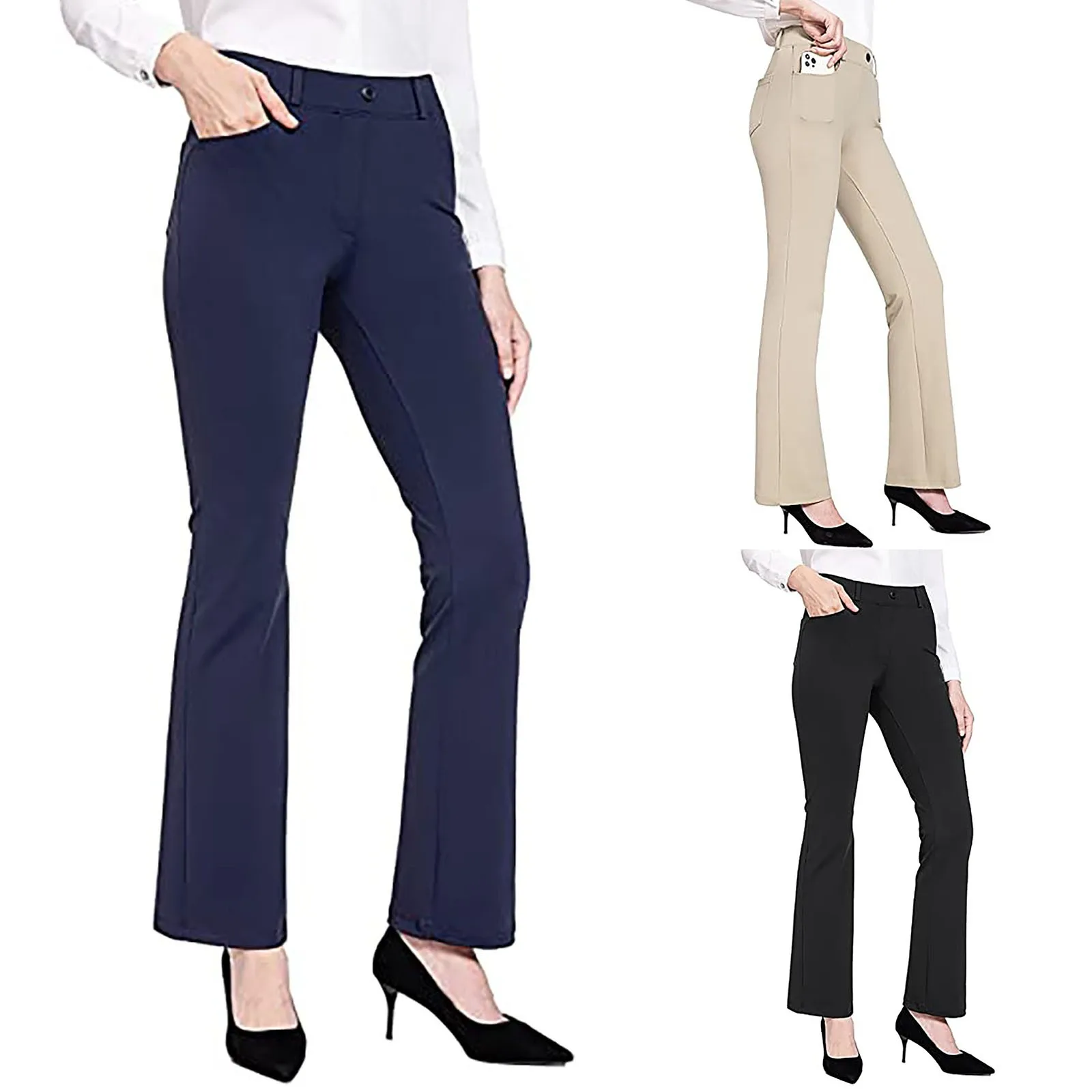 

Womens Warm Yoga Pants High Waist Buttocks Nude Stretch Straight Leg Solid Color Exercise Fitness Pants