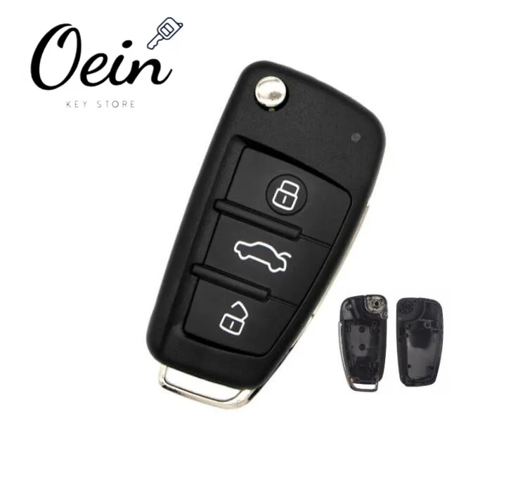 Сменный складной чехол для автомобильного ключа-пульта с 3 кнопками Audi Q7 A3 A4 A6 A6L A8