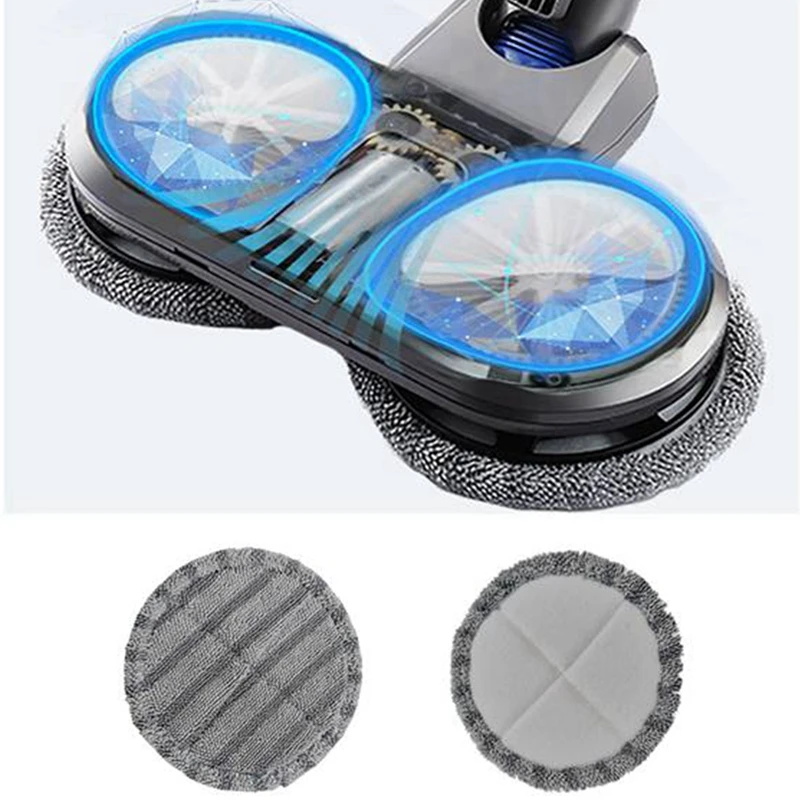 

Electric Wet Dry Mopping Head Parts with Superfine Fiber Brush Head Mop Cloths Rag for Dyson V7 V8 V10 V11