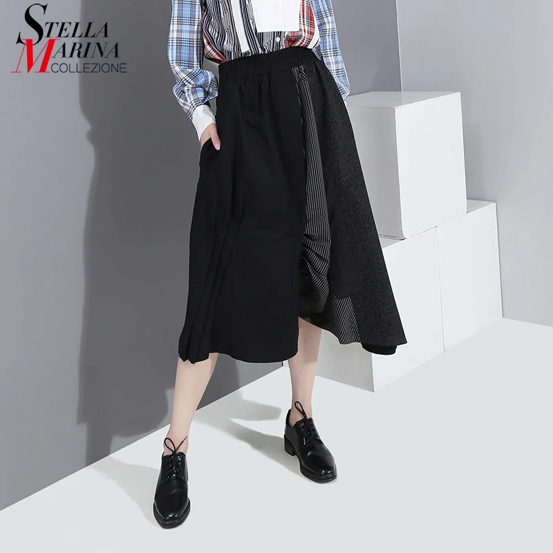 * Новинка 2019 демисезонная одежда женская черная юбка в Корейском стиле длиной до