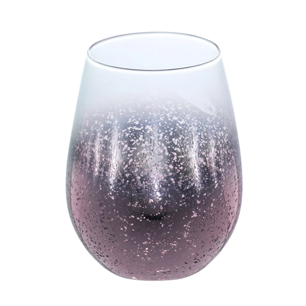 Стеклянная кружка с блестками в скандинавском стиле прозрачная стеклянная со