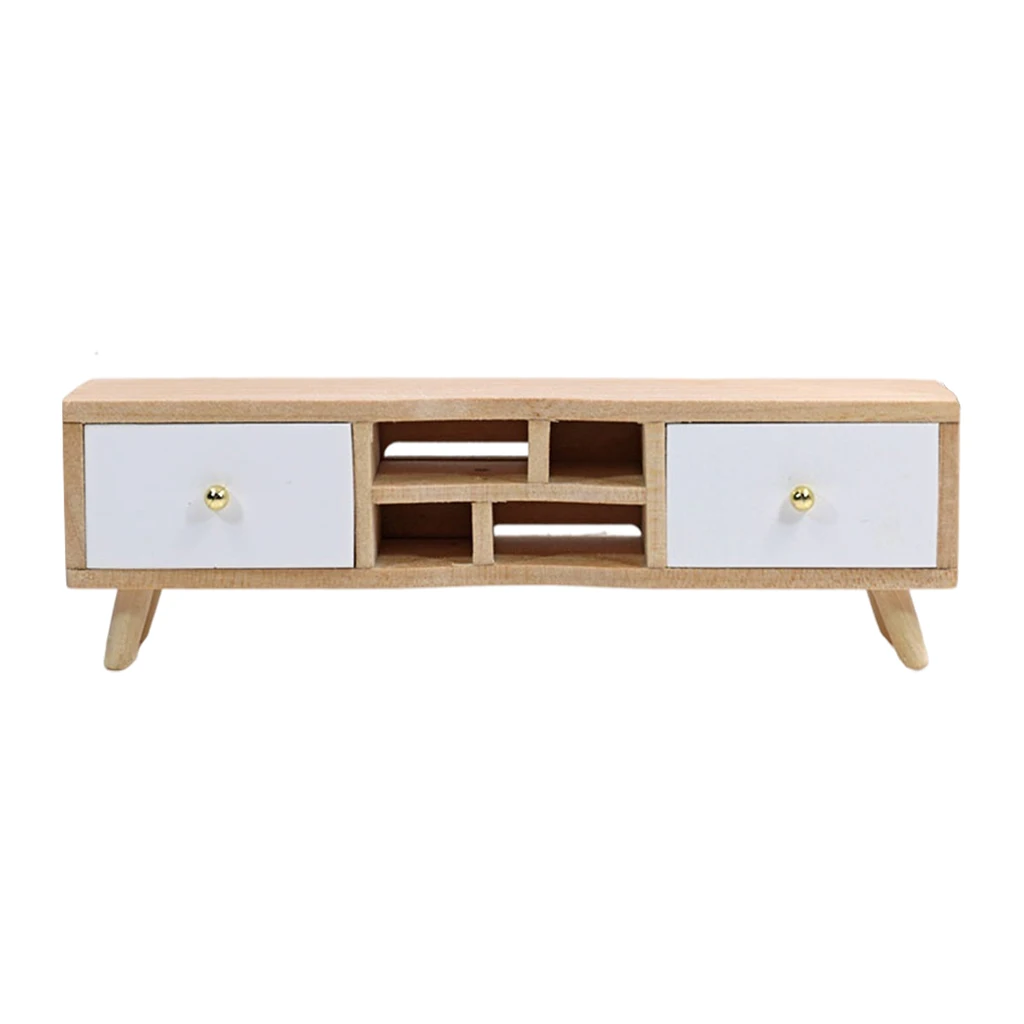 

Мебель для кукольного домика, ТВ-кабинета, 1:12, миниатюрная модель мебели, деревянное хранилище, декоративные аксессуары для кукольного доми...