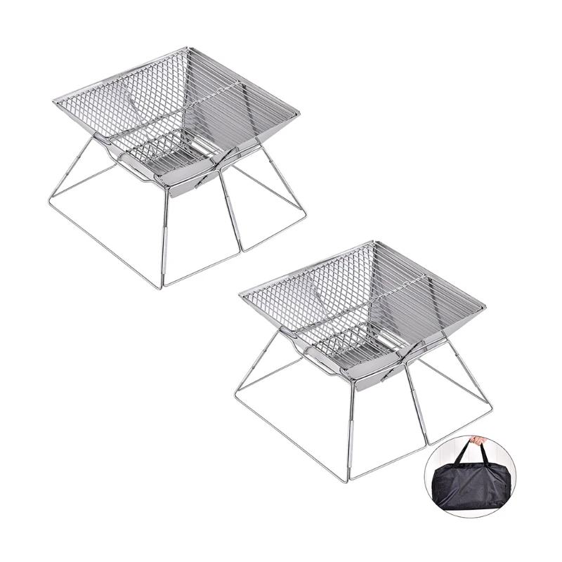 

Portable Foldable Camping Barbecue Grill Lightweight BBQ Tool Kit for Outdoor Cooking Camping Hiking Picnics Backpacking Outdoor