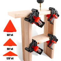 4pcs wood angle clamps 6090120 degrees woodworking corner clampright clips diy fixture hand tool set for woodworking fixture