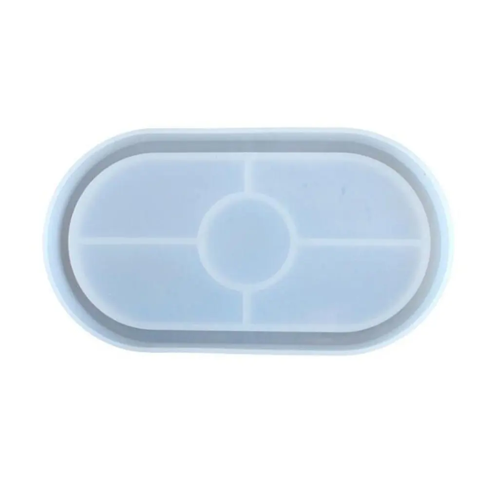 

DIY Flowerpot Mirror Oval Coaster Epoxy Reusable 3D Mold For Succulent Plant Pots Concrete Cement Clay Mold