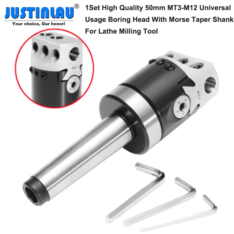 

1Set High Quality 50mm MT3-M12 Universal Usage Boring Head with Morse Taper Shank for Lathe Milling Tool