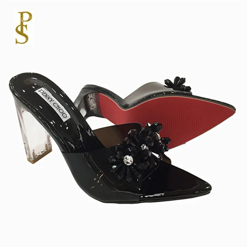 Женская обувь со стразами вечерние туфли принцессы блестящие женские на высоком