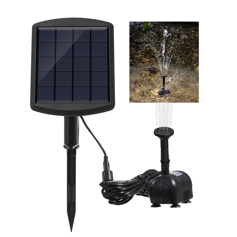Бесщеточный Водяной насос на солнечной батарее маленький садовый для фонтанов