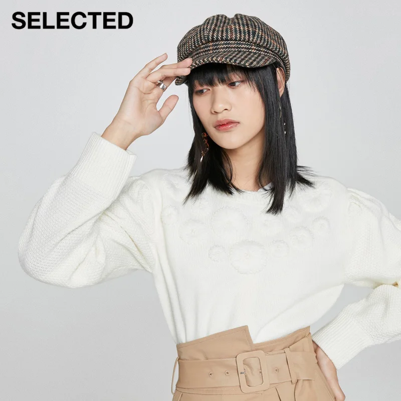 

Selected New Jacquard Fashion Sweet Short Sweater Women S|421125004