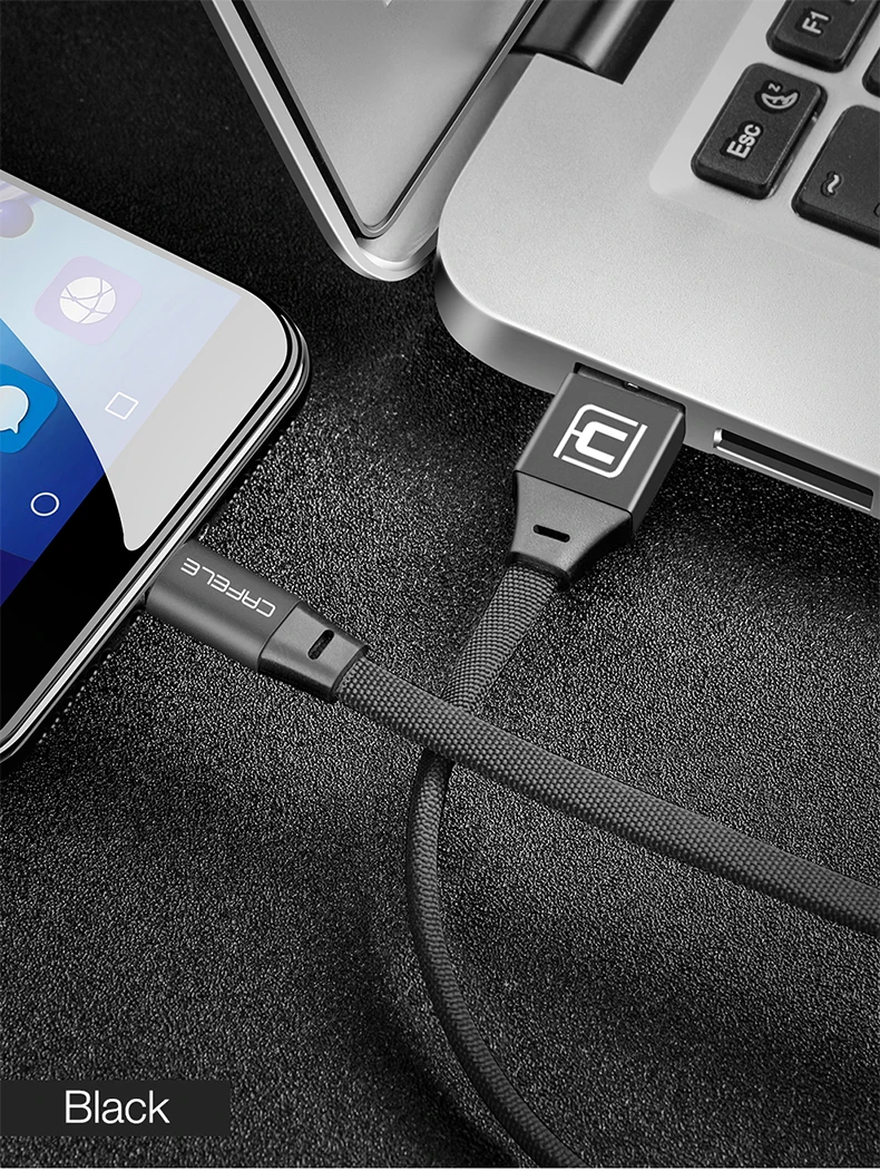 Cafele Micro USB кабель для Xiaomi samsung huawei LG быстрое зарядное устройство сплав Разъем для Android мобильного телефона usb зарядный шнур