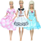 3 шт. платье для куклы ручной работы, розовая красная юбка, цветочное кружевное короткое мини-платье, летняя одежда для куклы Барби, аксессуары, игрушки для девочек