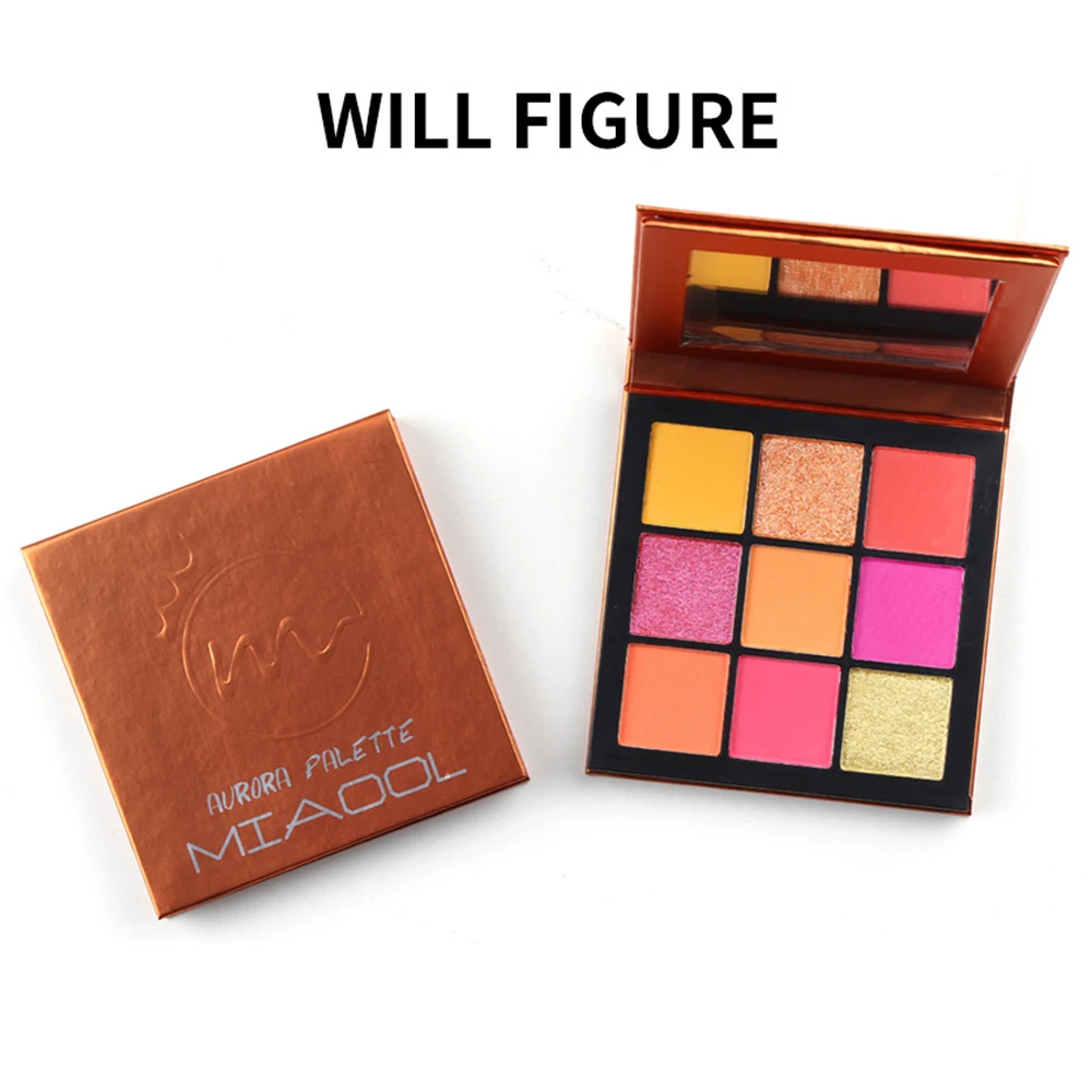 9 цветов в наборе неоновая фиолетовая палитра макияж тени для век пигмент