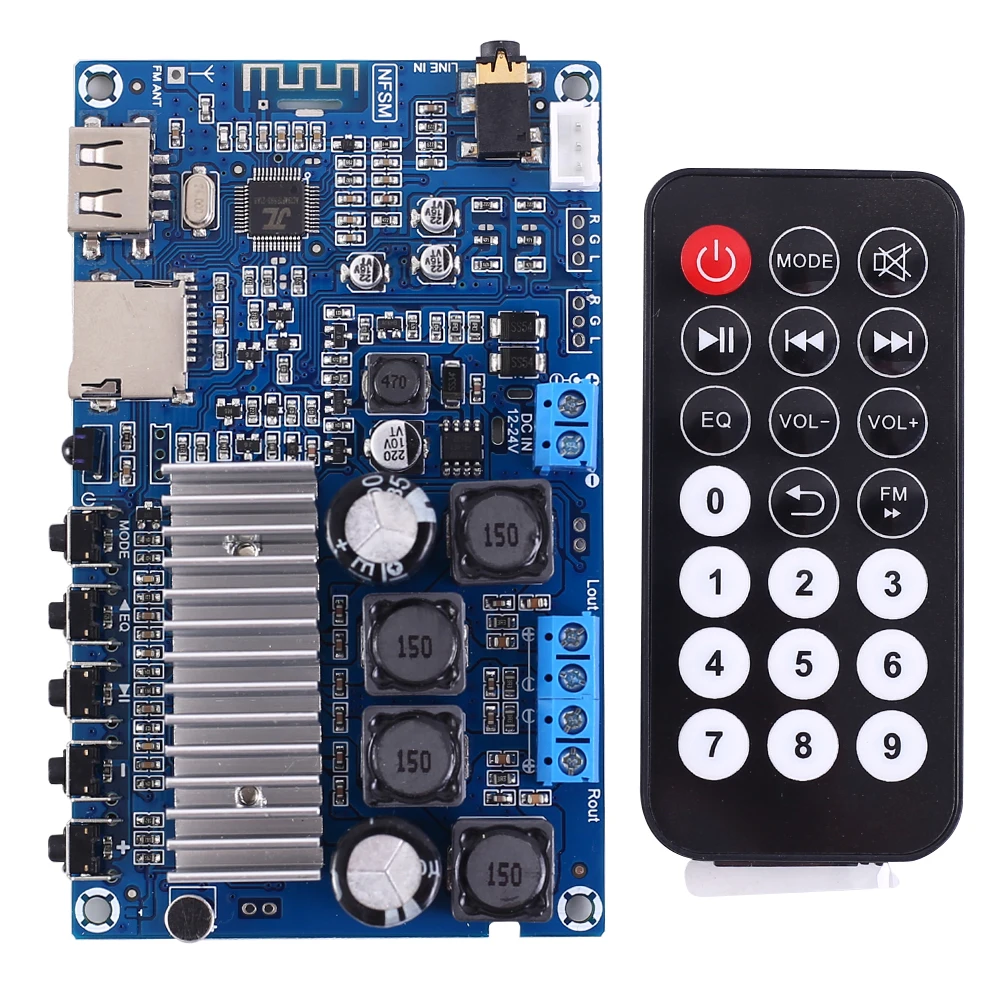 Стерео усилитель TPA3116 50 Вт + Bluetooth 5 0 двухканальный модуль аудио приемник MP3