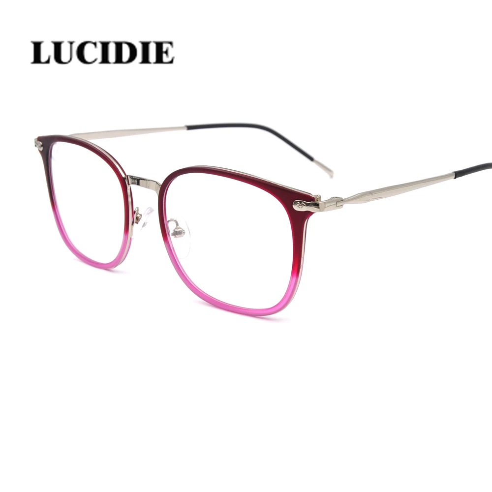 Модные женские очки в большой оправе фиолетовая оправа для очков из нержавеющей