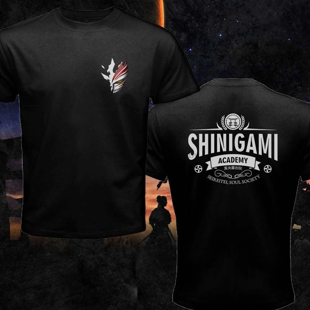 2019 крутая Черная Мужская футболка Ichigo Kurosaki Bankai отбеливатель на Shinigami Soul школьная