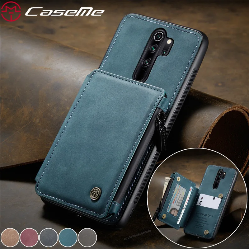 

Zipper Purse Phone Case for XiaoMi Note RedMi 9 Pro Max Leather Wallet Card Cover for RedMi Note 8 Pro 9S Coque Etui