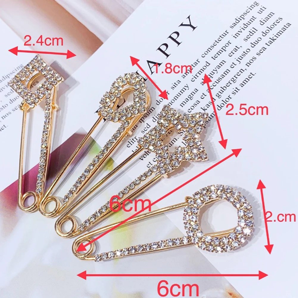 

Elegant Fashion Crystal Dress Rhinestone Decoration Cute Buckle Pin Lapel Pin Collar Women Girl Pins Clothing Ornament Brooch