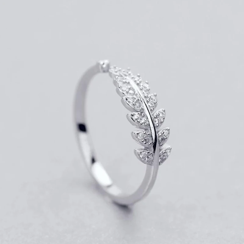 

2021 Japanese and Korean Simple Fresh Sweet Branch Leaf Temperament Personality Fashion Female Trendy Resizable Opening Rings