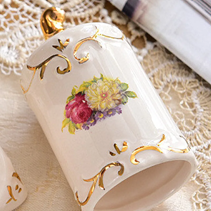 Европейский керамический держатель для зубочисток искусство ватных палочек