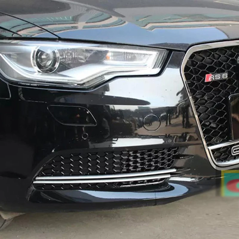 RS6 стиль передний бампер противотуманная решетка светильник фара крышка для Audi A6