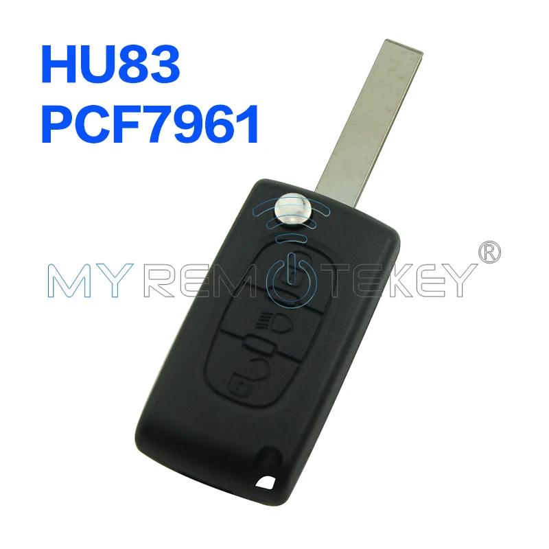 Пульт дистанционного управления Remtekey с 3 кнопками и подсветильник кой для Citroen