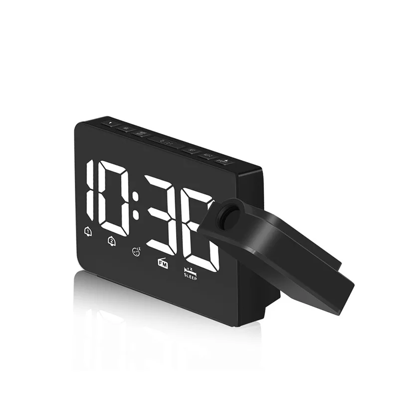 Проекционные настольные часы цифровые с функцией повтора даты вращающиеся
