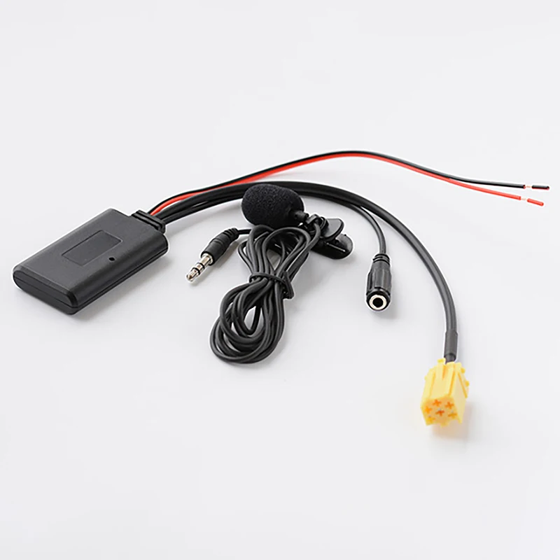 

Car Radio 6Pin Mini ISO AUX IN Replacement 3.5MM Audio Bluetooth 5.0 Microphone Cable for Fiat Bravo Panda Punto